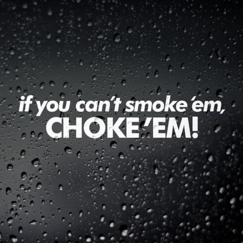 Black/Sliver If You Can't Smoke 'Em Choke 'Em Funny Car Sticker Window Decor Rear windshield Modern Fashion Decals S588