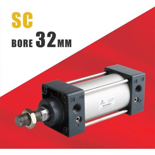 SC32 cylinder magnet pneumatic cylinder standard cylinder double acting 32mm stroke 25-500mm SC32-25 SC32×50 SC32*75
