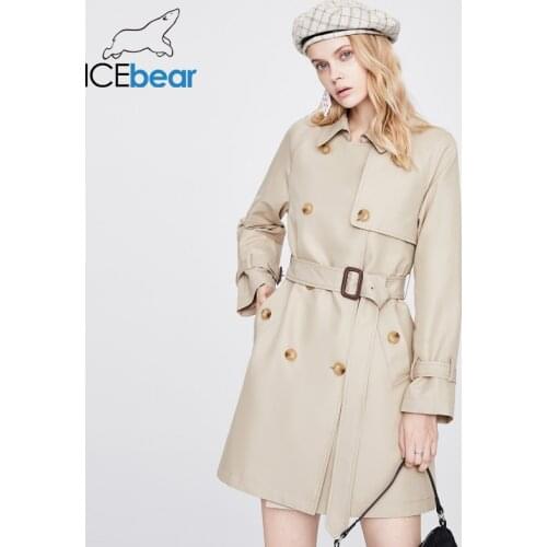 Женские длинные тренчи ICEbear China At AliExpress