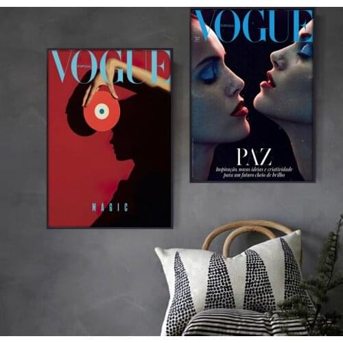 Picture Prints art Canvas Painting Black Women poster Fashion iocn Magazine Wall Art Posters For Living Room Pictures Wall decor