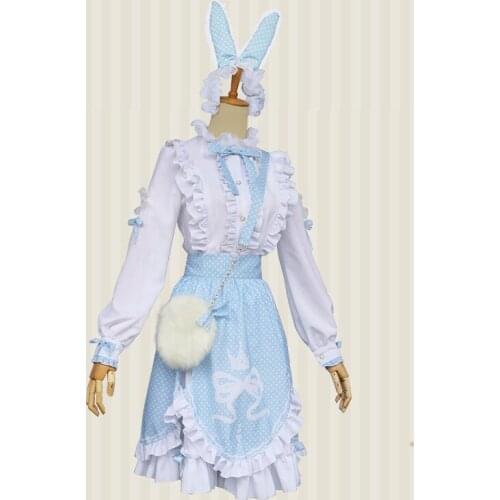 Cosplay Anime Miracle Nikki Halloween Party Nikki Cos Female Woman Daily Cartoon Cute Sweet Lolita Rabbit Dress Cosplay Costume