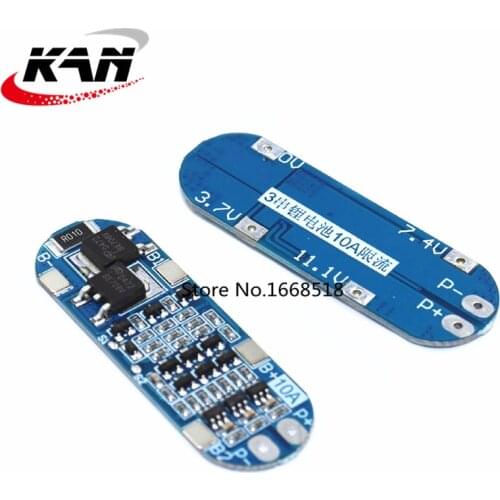 3S 10A 11.1V 12V 12.6V Lithium Battery Charger Protection Board Module for 18650 Li-ion Lipo Battery Cells BMS 3.7V