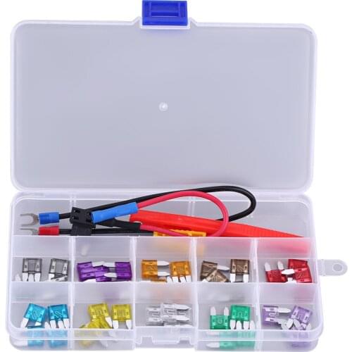 1 Set 40pcs 2A-35A Assortment Mini Blade Fuse Set Kit for Car Auto Truck SUV Motorcycle Accessories With Box