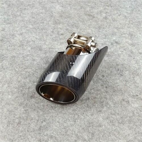 1 Piece Real Carbon Top Quality carbon Exhaust Mufflers Tips For akrapovic Car Styling Carbon End Pipes Nozzles Tails
