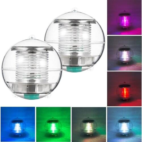 Outdoor Lighting Multi-Color Changing LED Round Water Floating Lamps Solar Waterproof Lights For Pond Garden Pool Decorations