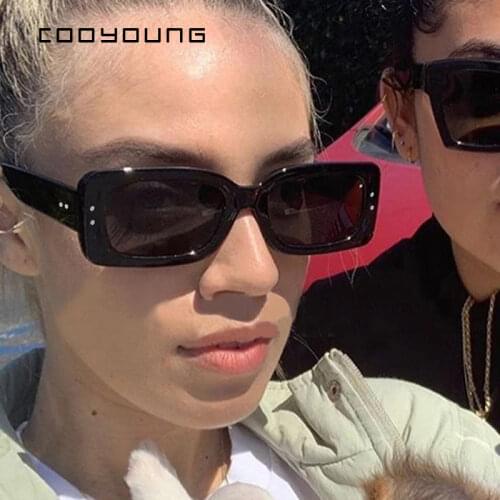 COOYOUNG 2021 Fashion Square Sunglasses Women Designer Luxury Men/Women Sun Glasses Classic Vintage UV400 Outdoor Oculos De Sol