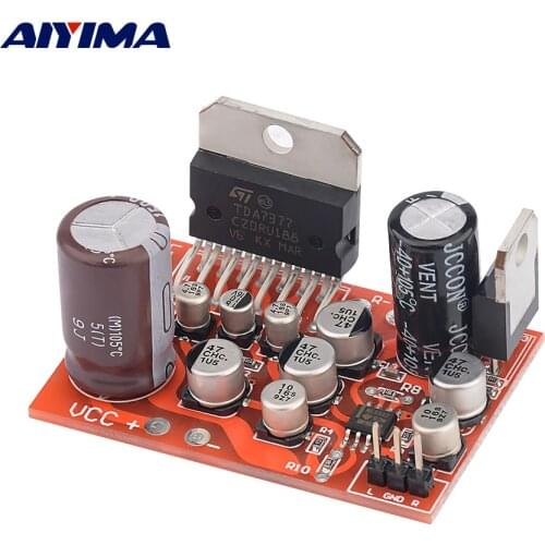 AIYIMA TDA7377 Power Amplifier Board 35Wx2 Stereo Amp Sound Amplifiers NE5532 Preamplifier DIY Home Theater