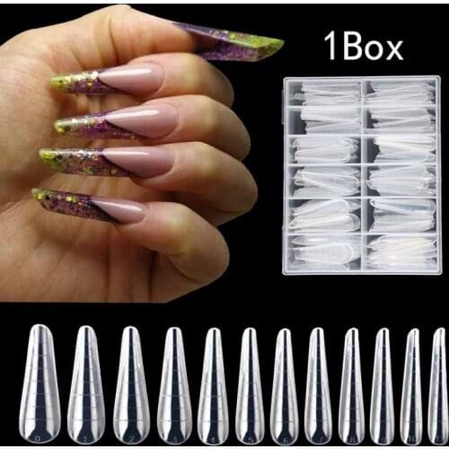 60pcs/bag Nail Extension Mold Quick Building Tips Mold 12 Different Size UV Gel Extend Molds Upper Forms For Nails Tips