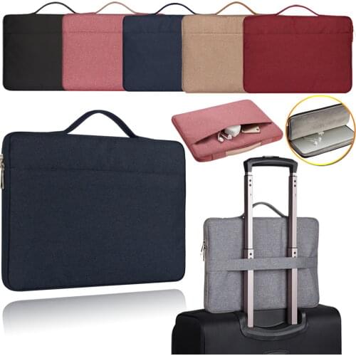Laptop Bag ForApple Macbook Air 13 A1369 A1466 A1932/Pro 13 A2289 A2251/Pro 15 A1707 A1398 Anti-fall Solid Color Computer Bag