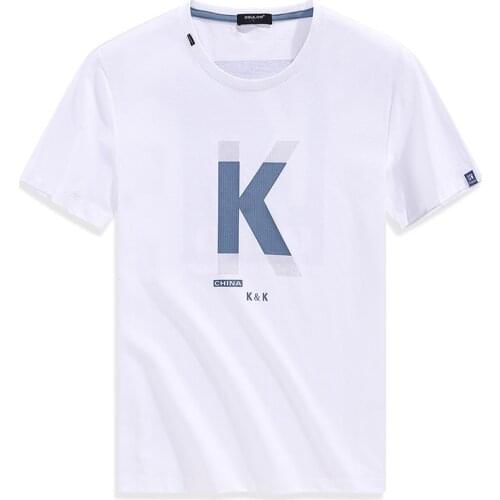 TFU Mens Summer Brand New Business Casual Print Letter T-shirts Tee Shirt Men Fashion O-Neck Anti-Shrink Soft T-shirts Men