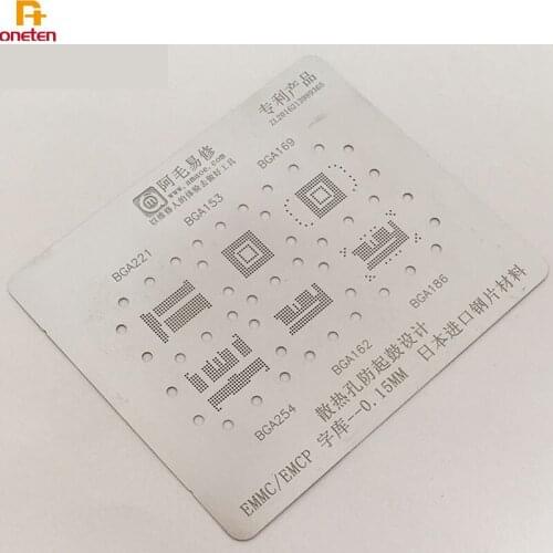 Amao Bga Reballing Stencil High Quality For Nand HDD Hard Disk BGA153 162 169 186 221 254/EMCP EMMC Plant Net