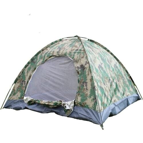 3-4 people camouflage tent single-story individual outdoor camping ultralight backpacking party waterproof beach car canopy