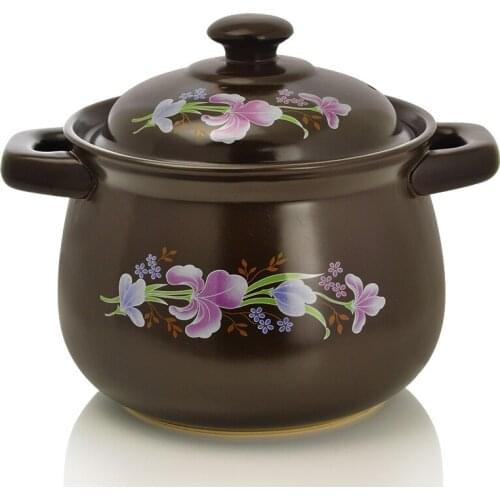 Chunlan high pot ceramic soup cooker soup pot casserole sauceboxes cooking pot 4.8l large capacity