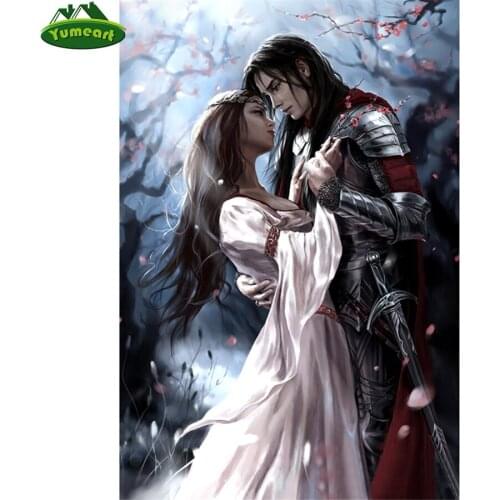 Yumeart 5D Diamond Painting by Number Cartoon Couple Needlework Rhinestone Diamond Embroidery Mosaic Cross Stitch Christmas Gift