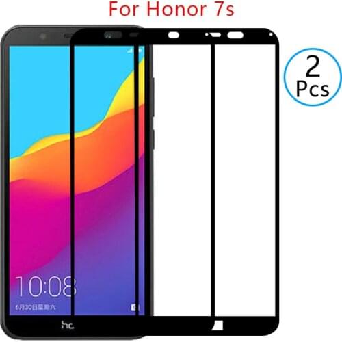 9d screen protector tempered glass case for huawei honor 7s cover on honor7s honer 7 s s7 5.45 russia protective phone coque bag