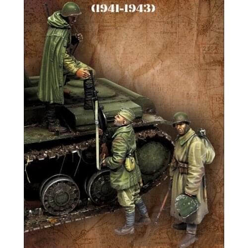 1/35 Resin Model Figure GK ,3 Figure , Unassembled and unpainted kit