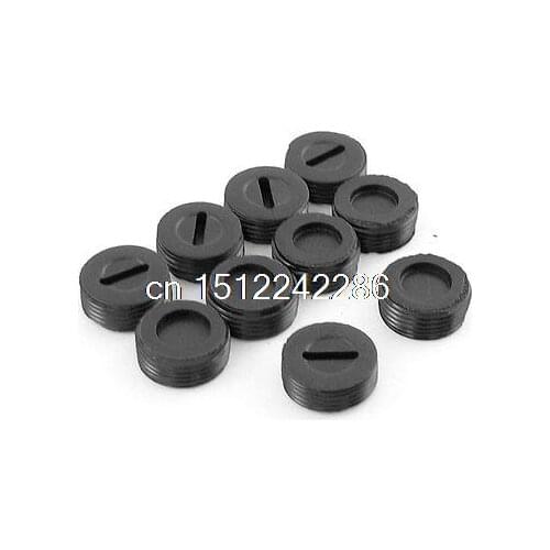 10 Pcs Black Male Thread 14mm Diameter Carbon Brush Holder Caps