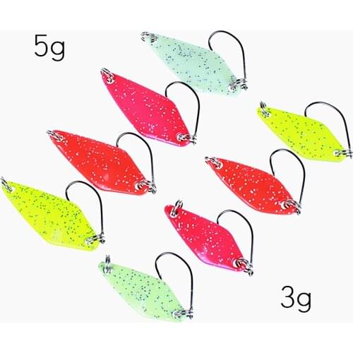 30/35MM 3/5G Fishing Lures Wobbler Spinner Baits Spoons Artificial Bass Hard Sequin Paillette Metal Steel Hook Tackle Lures