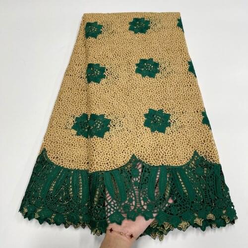 Africa Hollow Out Europe Nigeria Soft Water Soluble Lace Fabric 2021 New Style Guipure Lace Fabric Neat Cord Lace Dress Fabrics