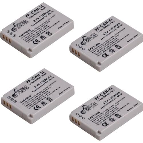 NB-5L NB 5L NB5L 1180mAh 3.7V Li-ion Camera Battery for Canon Powershot 900 Ti SD790 IS SD950 SD900 SD990 S100 SX200 IS SX230 HS