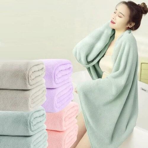 Increase Thick High-Density Coral Fleece Bath Towel Absorb And Quick-Dry Can Be Worn And Wrapped In Adult And Child Bath Towel