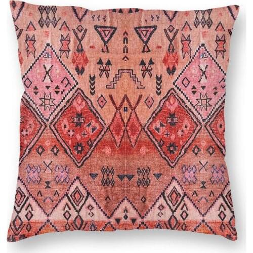 Boho Farmhouse Stylish Oriental Traditional Moroccan Style Pillow Cover Decoration Boho Cushions Throw Pillow for Home Polyester