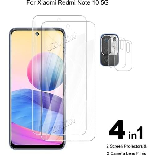 For Xiaomi Redmi Note 10 5G Camera Lens Film & Protective Glass Screen Protector Tempered Glass Guard
