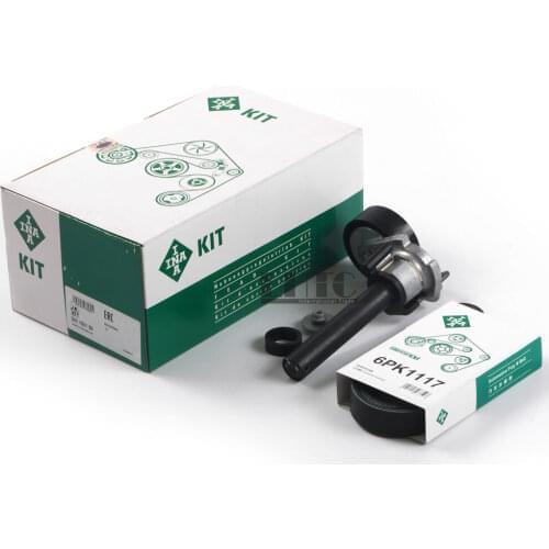 INA Genuine Serpentine Alternator V-Belt Tensioner Kit Set For VW GTI Audi A3 2.0T CCTA