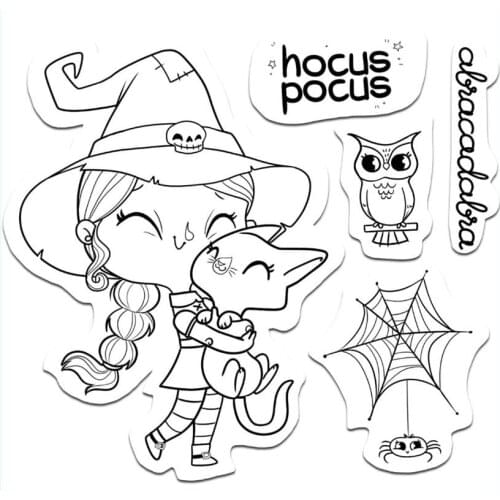 Spanish Halloween stamp Clear Stamp for Scrapbooking Transparent Silicone Rubber DIY Photo Album Decor 104