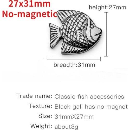 Natural Hematite 31x27mm Loose Clownfish Charms Luck Blessing Change Destiny for Jewelry Making DIY Bracelet Necklace Earring