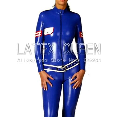 Sheathy latex costume with blet