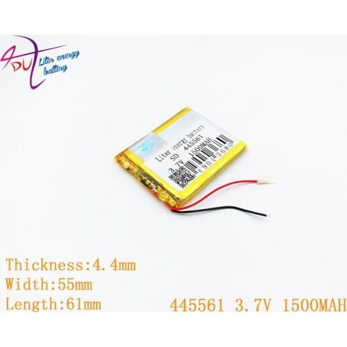 Liter energy battery 445561 3.7V 1500MAH 455560 smart home MP3 speakers Li-ion battery for dvr,GPS,mp3,mp4,cell phone,speaker