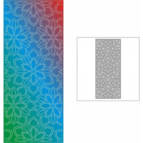New Slim Dotted Poinsettia Flowers Background Panel 2021 Metal Cutting Dies for DIY Scrapbooking and Card Making Embossing Craft