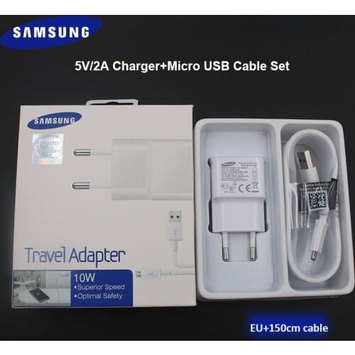 Original Samsung 5V 2A Charger Power Wall Adapter Micro Cable For Galaxy S7 S6 Edge J7 J5 J3 C9 C7 C5 A7 2016 A10 A6+ Note 5 4