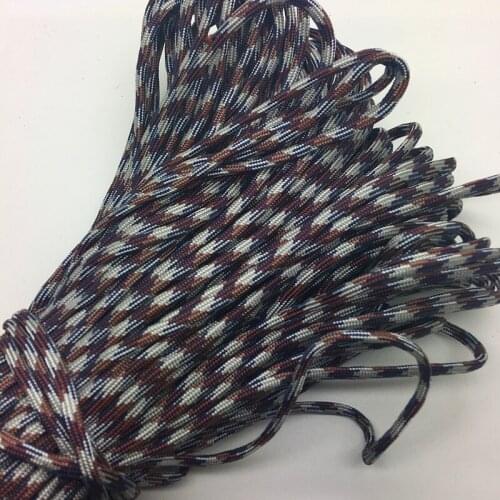 10yards/Lot Mix color Paracord Bracelets Rope 7 Strand Parachute Cord CAMPING HiKING White+Red+Navy blue