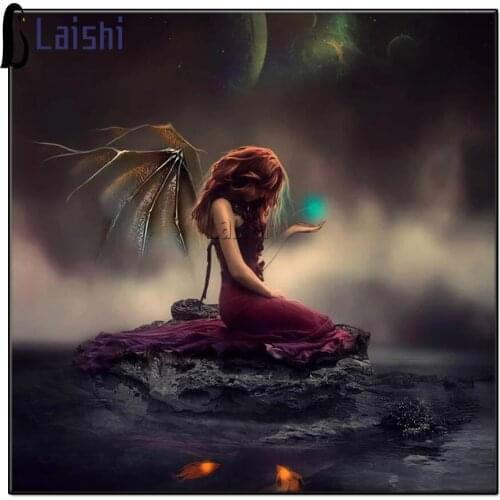 Full Diamond Painting Fantasy Dark dragon Cross Stitch full square round 5D DIY Diamond Embroidery mosaic Childrens gifts