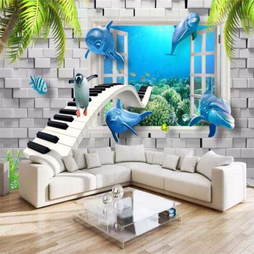 Custom wallpaper HD modern creativity 3d wallpaper Living room bedroom Hotel Kid room Underwater World 4d photo wallpaper