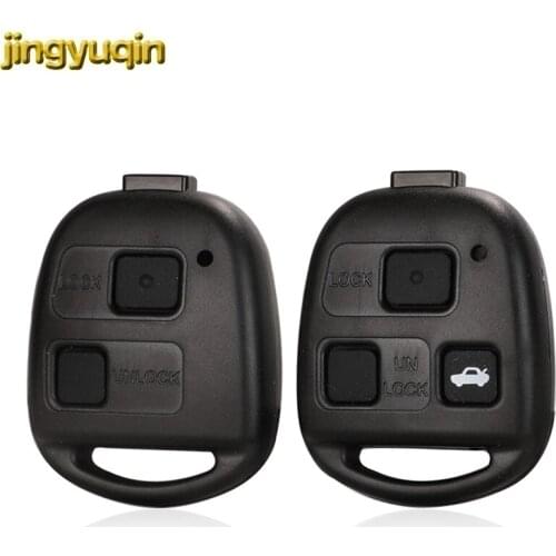 Jingyuqin Remote Key Shell + Pad 2/3 Button For Lexus RX300 ES300 LS400 GX460 Toyota Corolla Land Cruiser YARIS CAMRY RAV4