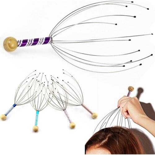 1Pc Octopus Scalp Head Relaxation Massage Masazer Do Glowy Pain Relief Body Massager Stress Release Relaxing Metal Device Unisex