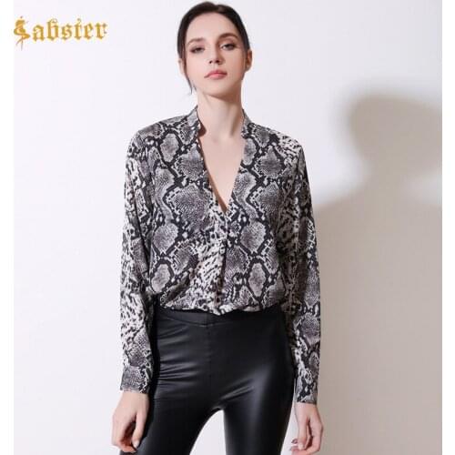 Леопардовые блузки SABSTER China At AliExpress