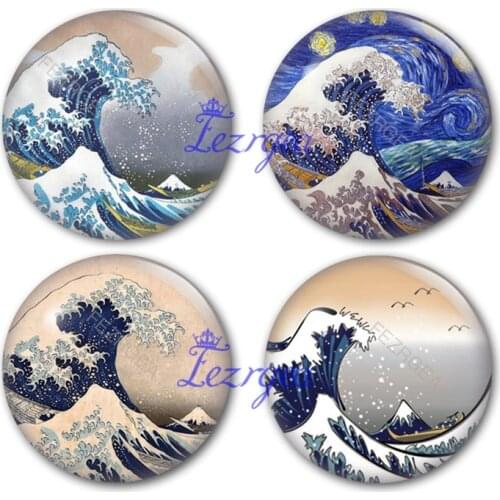 Ocean wave Glass Cabochon, Sea wave glass cabochons, Handmade Jewerly Finding Cabochon Setting Wholes