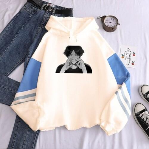 Harajuku Aesthetic Rintarou Suna Haikyuu Anime Hoodies Long Sleeve Pullover Japan Manga Volleyball Junior Winter Warm Sweatshirt