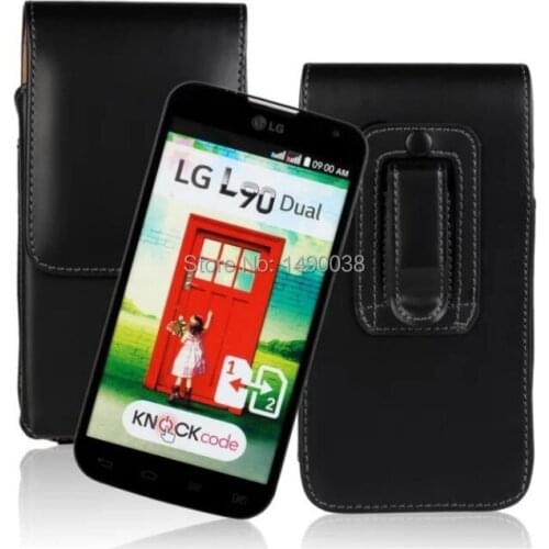 For LG L90 Slim Belt Clip PU Leather Case For LG L90 Pouch Phone Case