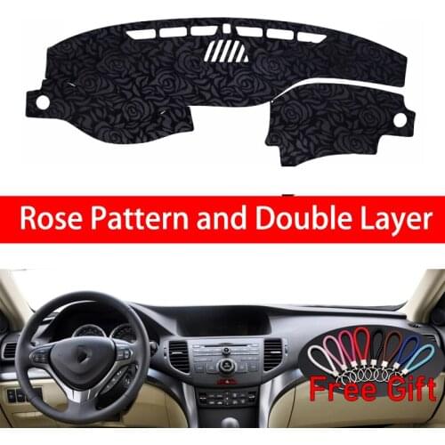 Rose Pattern For Honda spirior 2009 2010 2011-2013 Dashboard Cover Car Stickers Car Decoration Car Accessories Interior Decals