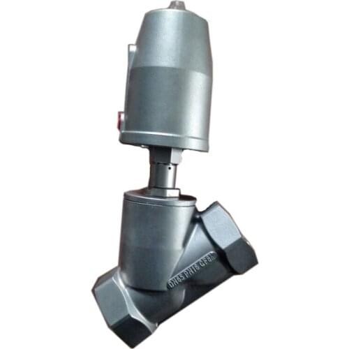 All Stainless Steel 304 DN65 Single Acting Pneumatic Angle Seat Valve Can Be Used for Steam Pipeline