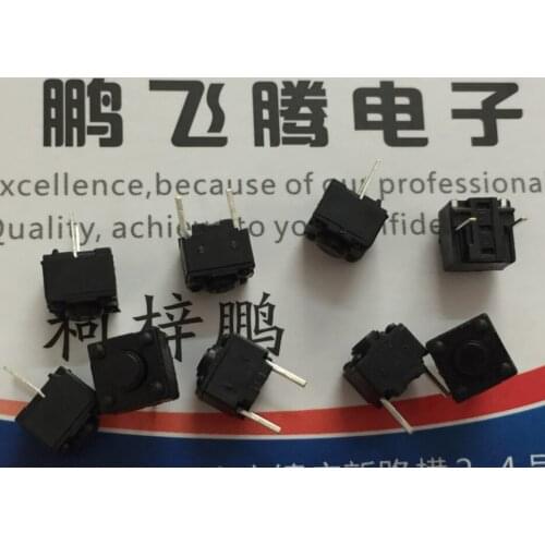 10PCS Square mouse micro switch suitable for IE4 thunderstorm shark polar shark viper middle button 6*6*5.5 straight plug 2 feet