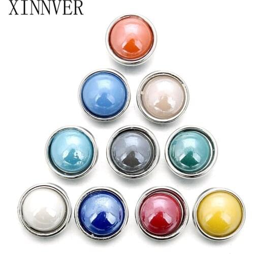 10pcs/lot Mix Color Snap Jewelry DIY 12MM Snap Buttons With Zinc Alloy Bottom for Snaps Bracelets fit Xinner snap Jewelry