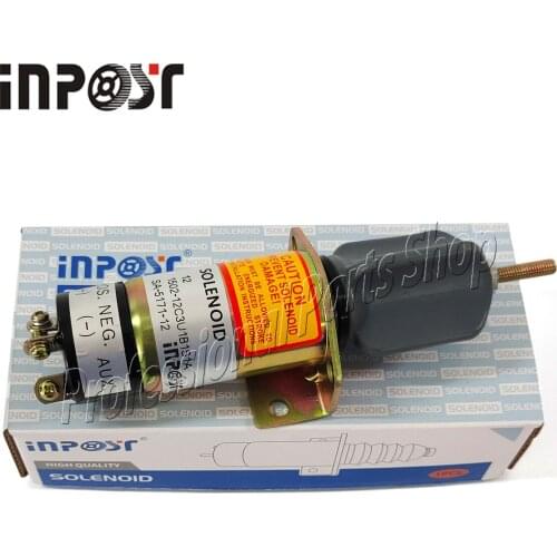 12V 1502-12C3U1B1S1A SA-5171-12 Fuel shut off Solenoid For Bobcat Kubota Yanmar 3 Terminals