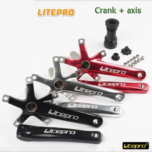 130 BCD 170 mm Bicycle One Forged Integrated Spline Crankset for Folding Bike Aluminum Alloy Bicycle Crank 1 Set