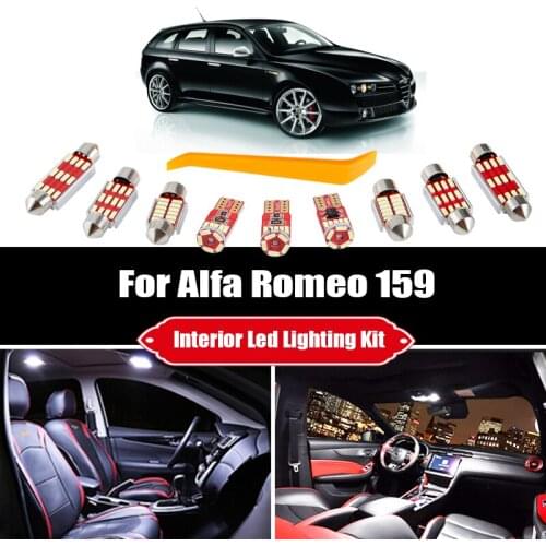 15Pcs For Alfa Romeo 159 (2005-2011) Canbus Vehicle LED Bulbs Interior Map Dome Reading Trunk Light Kit Car Lamp Accessories